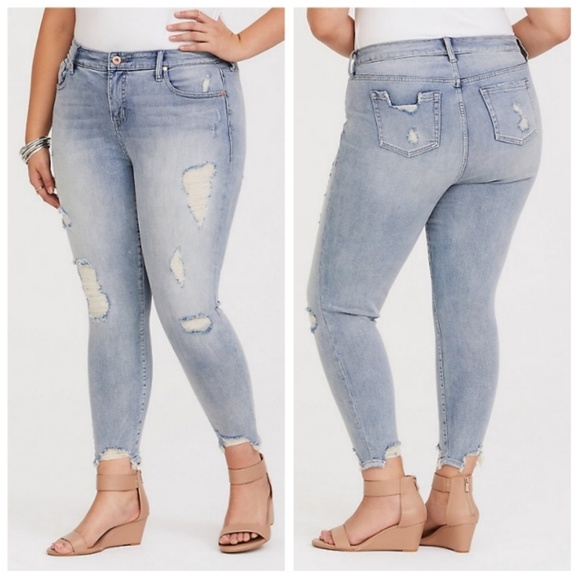 torrid Denim - Torrid Distressed Girlfriend Jeans